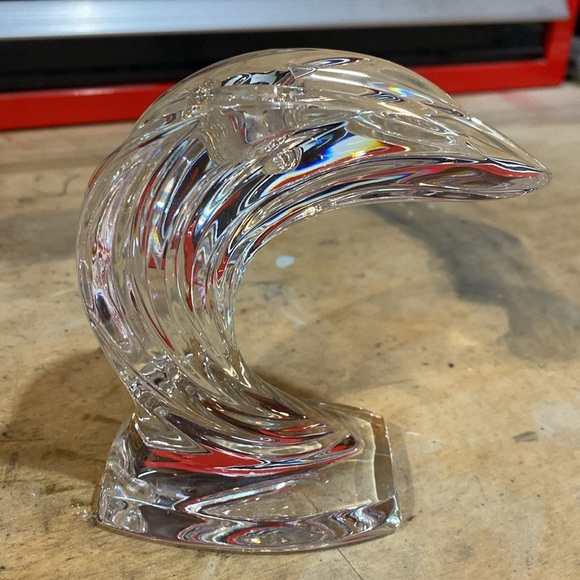 Vintage Gorham Crystal Wave Candlestick Holder Pair - Picture 5 of 7